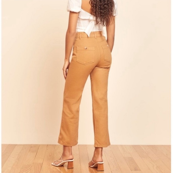 🆕 Reformation Marine Jeans in Butterscotch - Picture 2 of 9